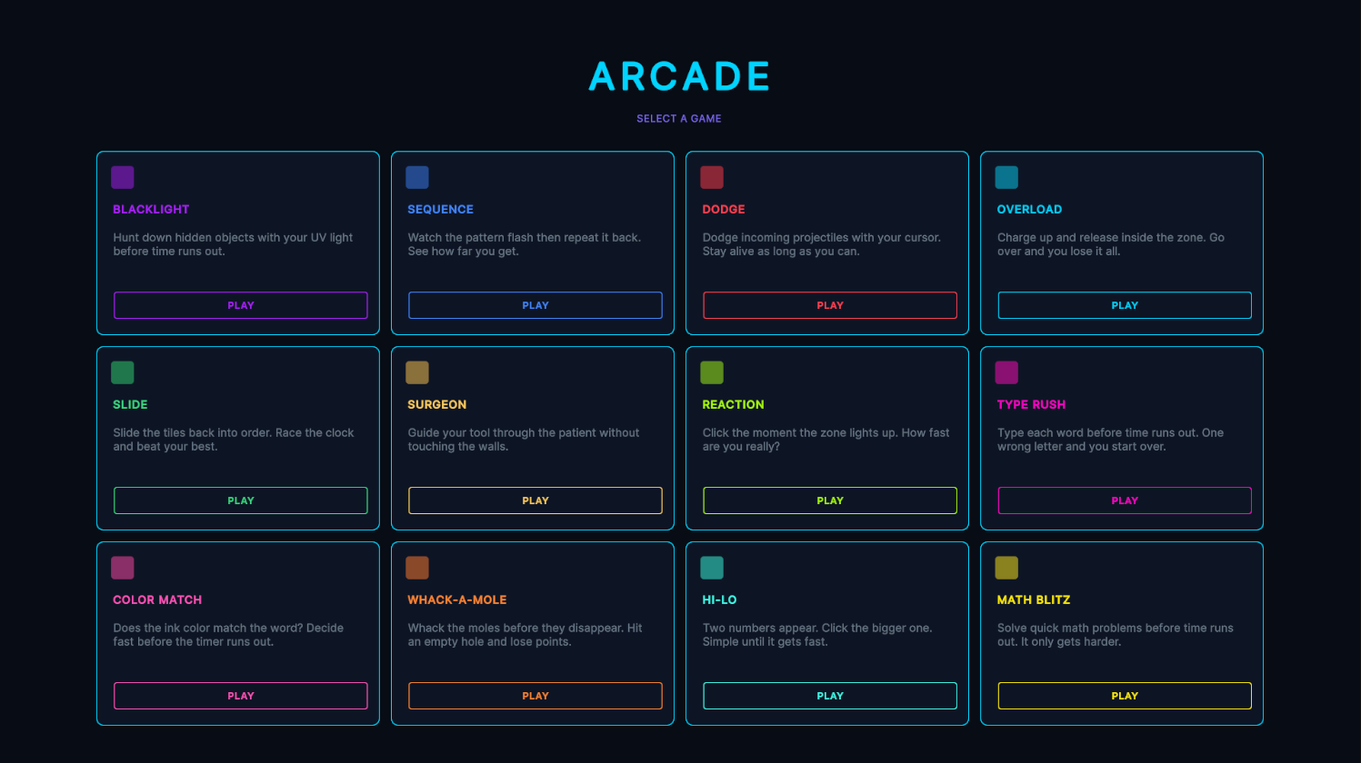 Arcade Minigames screenshot 1